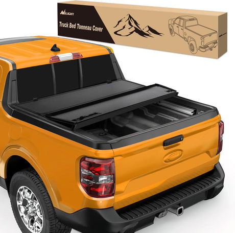 Truck Bed Tonneau Cover Hard Tri-fold Fits for 2022 2023 2024 2025 Ford Maverick-4.5ft