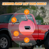Exterior Front Driver Car Door Handle with Key Hole Compatible with 1995 96 97 98 99 00 01 02 03 2004 Toyota Tacoma Outside Door Handles Black Replaces OEM #91319, 79344, 69220-35020,TO1310117