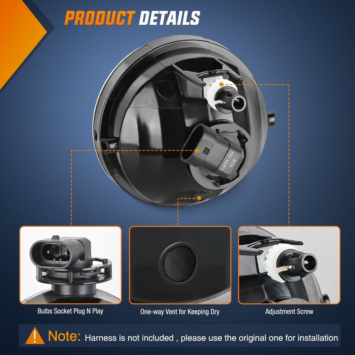 Fog Light Assembly Compatible with 2005 2006 2007 2008 2009 2010 2011 Toyota Tacoma 2007-2013 Tundra 2008-2017 Sequoia 2004-2006 Solara Fog Light Replacement w/H10 42W Bulbs Nilight