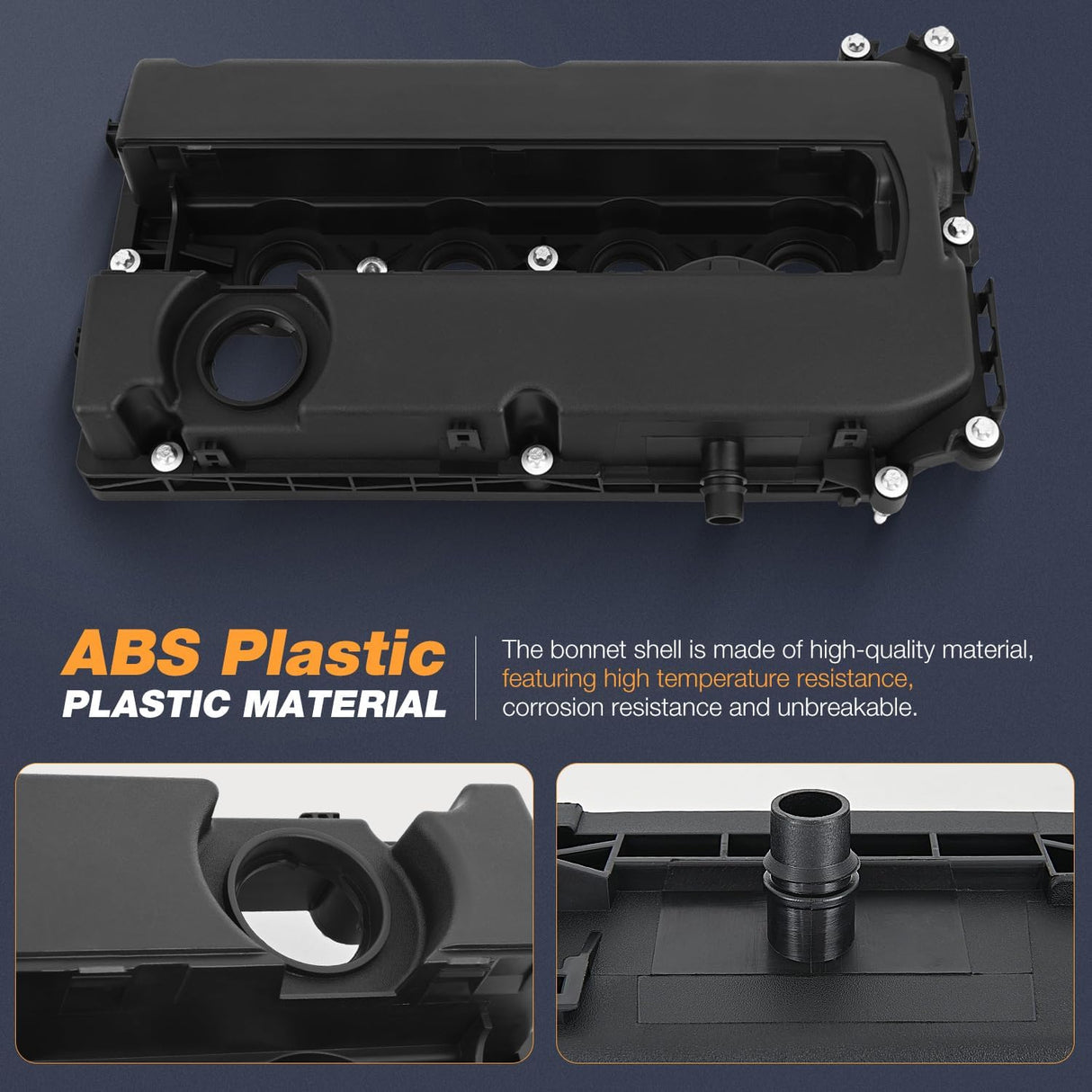 Engine Valve Cover Set for Chevy Cruze 2010 2011 2012 2013 2014 2015 2016, Sonic 2012-2018, Trax 2013-2017 2018 2019 2020, Astra 2008 2009, Aveo Aveo5 2009 2010 2011 (Bolts Included)