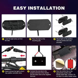 RGB Rock Lights RGB LED Rock Lights Kit 8 PCS 18LED Wide Angle Wheel Well Light with Remote & Bluetooth App Dual Control Multi Modes Underglow Multicolor Neon Pod for ATV UTV SUV Offroad Truck RZR Boat