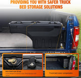 Truck Bed Tool Box Right Passenger Side Truck Tool Box Fit for Ford F-150 2015-2021 ABS Swing Case Truck Bed Storage Box with Lockable Lid Waterproof Wheel Well Toolbox Black