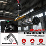 3-in-1 Electric Hoist Winch, 1100LBS 1500W Portable Power Winch Crane with Manual Wired Wireless Remote Control, 110V Electric Winch 25FT Lifting Height for Garage Warehouses Factories, Black