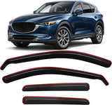in-Channel Rain Guards for Mazda CX-5 2017-2026, Smoke Tinted Vent Visors, Durable Window Deflectors for Fresh Air Circulation, 4PCS