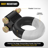 Heavy Duty Pintle Hitch Lunette Ring Tow Eye,3 Inch ID, 26,455 lbs（12T） Capacity,Black Powdercoat,Trailers and Towing Accessories