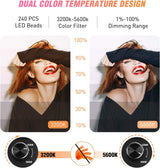 Ring Light with Tripod Stand, 14 Inch LED Ringlight Kit with Phone Holder Adjustable Color Temperature Circle Lighting, Led Photo Beauty Ring Lights for Camera for Vlog, Makeup, Video Shooting