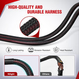 Wiring Harness Kit Nylon 16 AWG 2 Leads Rear Lights 12V 5Pin Rocker Switch Laser On Off Power Relay Blade Fuse for LED Off Road Light Bar on Cars Jeep Boat Trucks