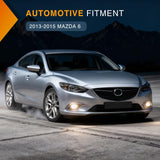 Fog Lights Assembly Compatible with 2013 2014 2015 MAZDA 6 Clear Lens Driver and Passenger Side H11 12V 55W Bulbs