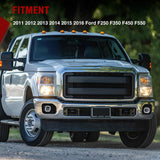 LED Fog Light Assembly Compatible with 2011 2012 2013 2014 2015 2016 Ford F250 F350 F450 F550 with Daytime Running Lights Driving Lamp Plug and Play Driver side and Passenger Side