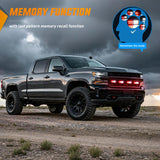 4PCS 24LED Emergency Strobe lights 12V 24V Red White Surface Mount Grille Hazard Safety Warning Light Sync Feature Side Flashing Marker Flash for Car Truck Campers