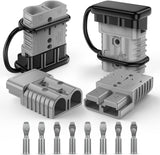 Anderson Connector 175AMP 1/0AWG Anderson Plug 12V-36V Battery Quick Connect/Disconnect Wire Harness Plugs Connectors Kit for 1/0 Gauge Cables Car ATV Trailer Towing Winch Motor, 4 Pack Grey