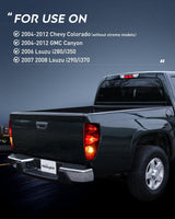 Taillight Assembly Compatible with 2004 2005 2009 2010 2011 2012 Colorado GMC Canyon 2006 2007 2008 Isuzu i280 i350 i290 i370 Rear Lamp OE Style Driver and Passenger Side Red Lens