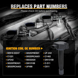 Ignition Coil Pack Fit for Honda 2000 2001 02 2003-2007 Accord Odyssey 2008-2010 EX LX DX NHL SE Fit for Acura 1999-2008 CL RL TL 3.0L 3.2L 3.5L V6 OE# UF242 C1221 Ignition Coils Set of 6