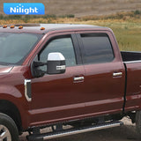 in-Channel Window Visors for Ford F250 F350 F450 F550 Super Duty Crew Cab 2017–2022, Inside Mount Rain Guards, Smoke Tinted Window Deflectors, Wind & Rain Protection, 4PCS
