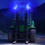 Slim LED Light Bar 2Pcs 7 Inch 16LED Single Row Spot Flood Combo Blue Off Road Driving Fog Fishing Hunting Emergency Safety Signal Lighting for 12V 24V ATV UTV Pickup Truck Tractor Boat