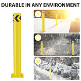 Safety Bollard, 36 inches Height Steel Bollard Post High High Visibility, 2 Pack