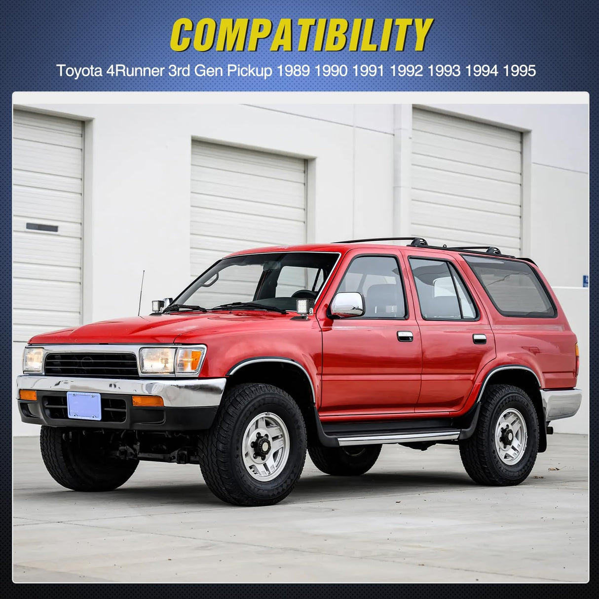 Ditch Light Brackets Hood Hinges Mount Bracket Kit for Auxiliary Offroad LED Pods Work Lighting Compatible with Toyota 4Runner 1989 1990 1991 1992 1993 1994 1995 3rd Gen Pickup