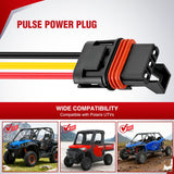 14AWG LED Light Bar Wiring Harness Kit with Pulse Power Plug | Connector 12V On Off 5Pin Rocker Switch Relay Fuse for Polaris RZR General Ranger Pulse Bus bar - 1 Lead Blue