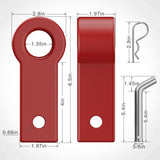 Aluminum Soft Shackle Hitch for 2 Inch Receiver 35274 Lbs Break Strength with Lock Pin 1.35 in Oversize Smooth Hole for Large Soft Shackles Off-Road Towing Accessory for Trucks SUV (Red)