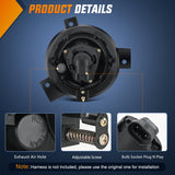 Fog Lights Assembly Compatible with 2001 2002 2003 Ford Ranger w/H10 12V 42W Bulbs Clear Lens Driver and Passenger Side