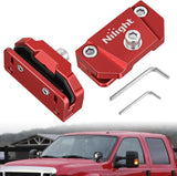 LED Light Bar Mounting Bracket 2PCS Universal Adjustable Pillar Hood Fog Pods Work Lamp No Drilling Aluminum Mount Clamp Holder for Truck SUV Pickup Van 4x4 Off-Road, Red