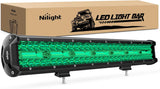 20 Inch LED Light Bar Green Triple Row 420W Spot Flood Combo Off Road Driving Fog Fishing Hunting Emergency Safety Lighting for UTV Pick-up Van Boat Tractor