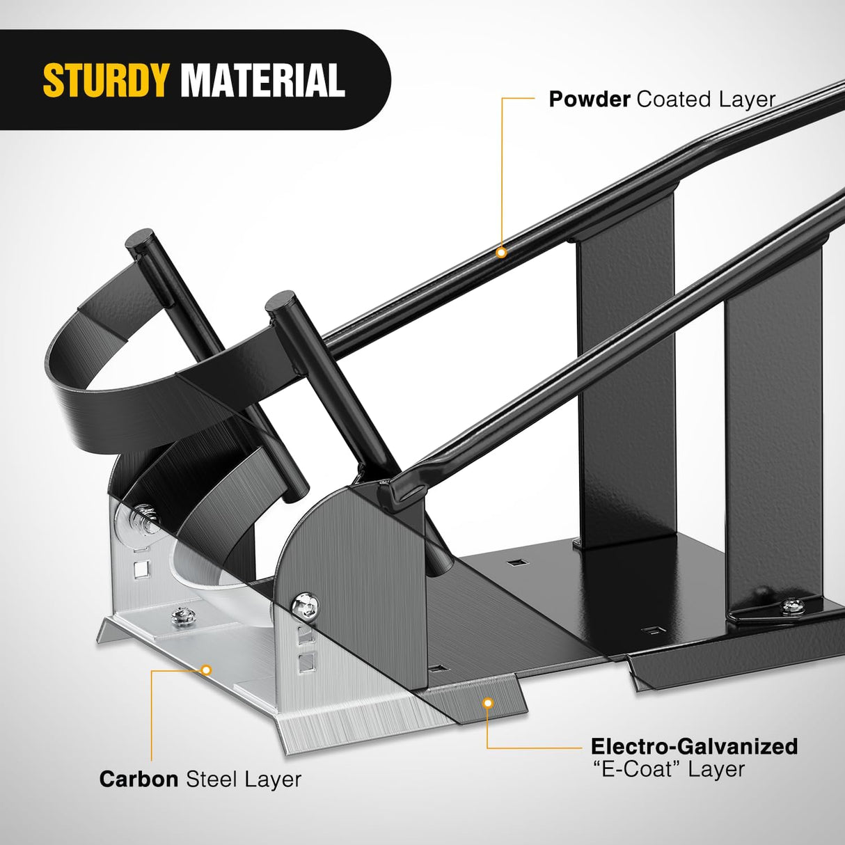 Motorcycle Wheel Chock 1800 lbs Capacity Wheel Cradle Holder Heavy-Duty Standard Steel Motorcycle Front Wheel Stand with 3 Adjustable Holes for 15 Inch-21 Inch Off-Road Motorcycles Black