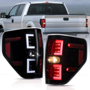 Taillight Assembly Compatible with 2009 2010 2011 2012 2013 2014 Ford F150 Incandescent Type Styleside Upgrade LED Tube tail lights; Rear Brake Lamps