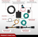 4 Pin Trailer Wiring Harness Kit 56403 Vehicle Standard 4 Way Connector Custom for 2018 2019 2020 2021 2023 2024 Volkswagen Tiguan Simple Fit Tow Hitch Accessories