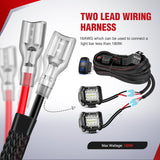 Wiring Harness Kit Nylon 16 AWG 2 Leads Rear Lights 12V 5Pin Rocker Switch Laser On Off Power Relay Blade Fuse for LED Off Road Light Bar on Cars Jeep Boat Trucks
