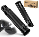 Motorcycle Foot Pegs Fit for Harley Dyna Sportster Forty Eight Road King Motorcycle Passenger Pedals Footpegs CNC Aluminum Billet Pedal Dirt Bike Footpegs Skidding Foot Rests Pegs, Black