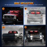 40LED Red Emergency Strobe Traffic Advisor Light Bar with Suction Cups Dash Safety Warning Hazard Flashing Lights Interior Front/Rear Windshield for Trucks Construction Vehicles
