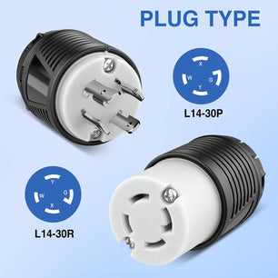 30Amp L14-30P Male Plug L14-30R Female Connector Nilight