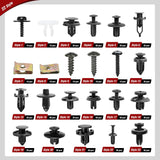 795Pcs Car Push Retainer Clips Auto Fasteners Kit Included 16 Sizes Nylon Bumper Fender Rivets Door Trim Panel Clips with 5 Fasteners Remover 10 Cable Ties for Toyota GM Ford Honda Chevy