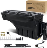 Truck Bed Tool Box Passenger Side Truck Tool Box Fit for Chevrolet Silverado 1500 GMC Sierra 1500 2019 2020 ABS Swing Case Truck Bed Storage Box with Lockable Lid Waterproof Wheel Well Toolbox