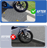 Curb Ramps 2 Pack, 5.9 inch Rise Durable Plastic Threshold Driveway Step Ramp for Scooter, Bikes, Motorcycle, Dolly, Lawn Mower