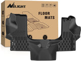 TPE Floor Mats for Chevy Express GMC Savana 1500 2500 3500 2015 2016 2017 2018 2019 2020 2021 2022 2023 2024 2025 All Weather Custom Fit Heavy Duty Floor Liners