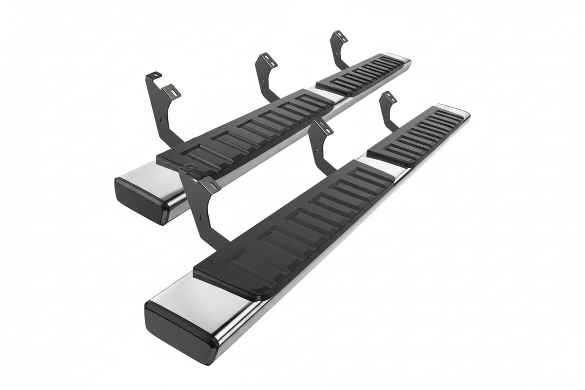 Running Boards for 2005-2023 Toyota Tacoma Double Cab 4 Full Size Doors 6 Inch Stainless Steel Bolt-on Side Step Nerf Bars