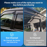 Outside-Mount Window Visors for Honda Odyssey 2005-2010, 4PCS | Window Rain Guards for Fresh Air Circulation in Rainy Weather, Honda Odyssey 2005 2006 2007 2008 2009 2010, Smoke Tinted