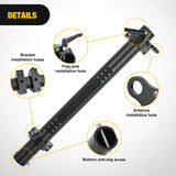 Tailgate Flagpole w/ CB Antenna Mount for Ford Bronco 2021 2022 2023 2024 2025 Heavy Duty Rear Door Flag Holder Bracket for Off-Road Camping, No Drill Installation