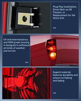 Taillight Assembly Compatible with 2004 2005 2009 2010 2011 2012 Colorado GMC Canyon 2006 2007 2008 Isuzu i280 i350 i290 i370 Rear Lamp OE Style Driver and Passenger Side Red Lens