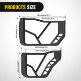 Tube Doors Compatible with Ford Bronco 4-Door 2021 2022 2023 2024 2025，Off Road Front Rear Tubular Doors 4PCS