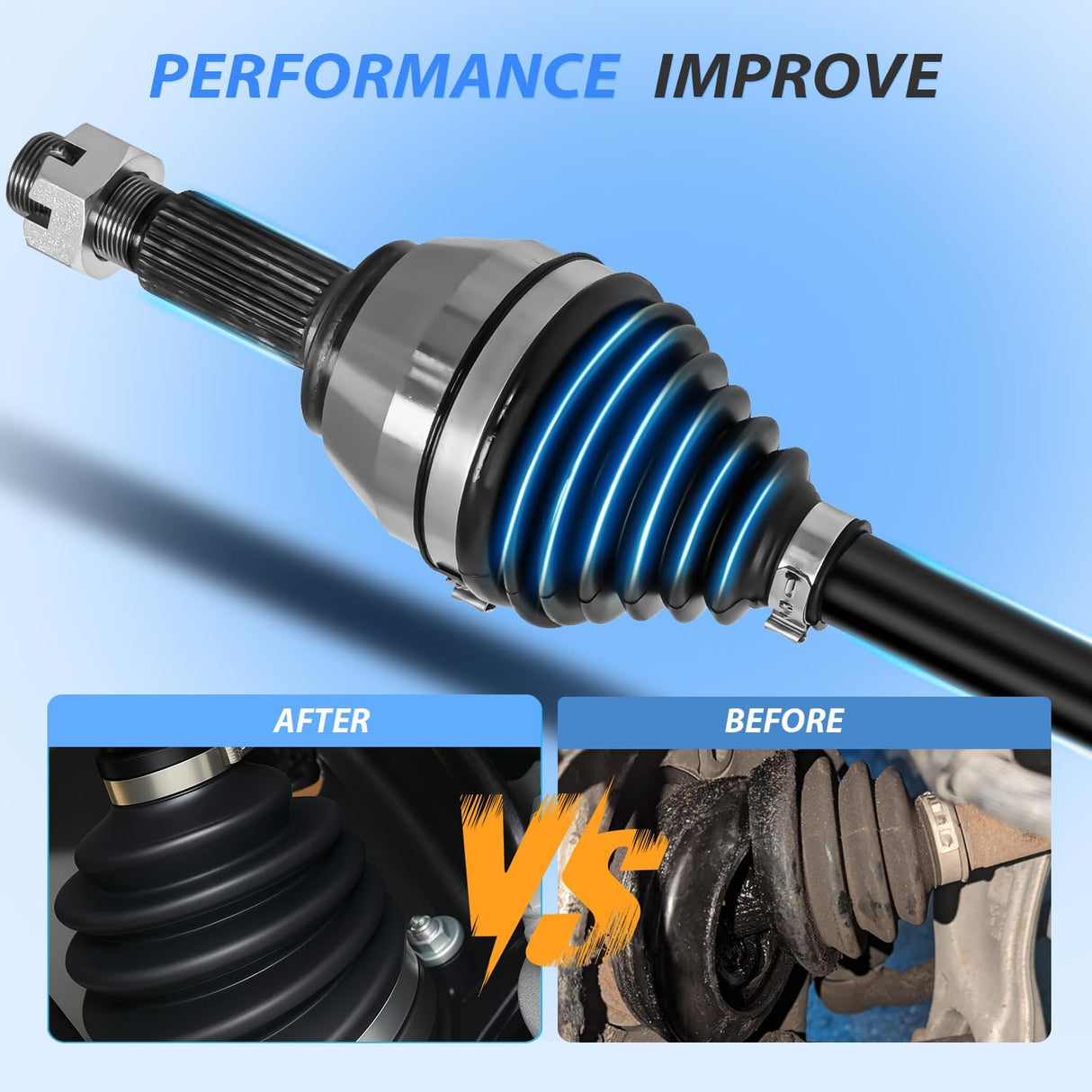 CV Axle Shaft Assembly Compatible with 2007 2008 2009 2010-2012 2013 Nissan Altima 2011-2013 Rogue 2014-2015 Rogue Select 2007-2012 Sentra Half-Shaft Assemblies Replacement Front Driver Side