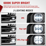 LED Fog Light Assembly Compatible with 2011 2012 2013 2014 2015 2016 Ford F250 F350 F450 F550 with Daytime Running Lights Driving Lamp Plug and Play Driver side and Passenger Side