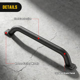 Front Brush Guard, Compatible with 2018-2025 Jeep Wrangler JL, 2019-2025 Gladiator JT, Steel Bar Grille Guard Fits Factory Rubicon Steel Bumper,3.12 inch Height to Clear Winch