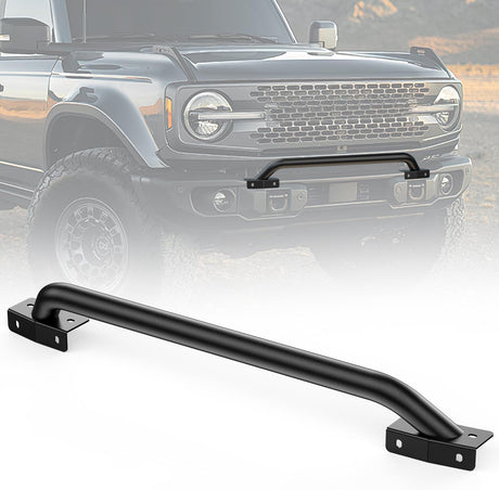 Grille Guard for Ford Bronco 2021 2022 2023 2024 2025 – Heavy Duty Steel Front Bumper Protector Bull Bar, Bolt-On Skid Plate for Off-Road, Matte Black (Not for Bronco Sport)