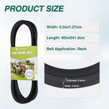144959 Deck Belt for Craftsman lt1000 42 inch Deck Riding Mower 1/2 Inch x 95 Inch Drive Belts for Craftsman LT1000 LT2000 LT3000 Husqvarna Poulan AYP Lawn Mower # 532144959 532138255 144959D 138255