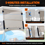 Golf Cart Windshield for Front Window Foldable Windproof UV Protection Compatible with EZGO TXT 1994.5-2013,Tinted Polycarbonate (PC) Scratch and Impact Resistant