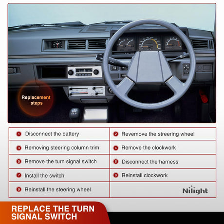 1986-1993 Nissan Pickup D21 Pathfinder 1986 Nissan 720 1987-1990 Sentra 1987-1989 Stanza Combination Lever Turn Signal Switch Nilight
