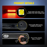 Third Brake Light Tail High Mount 3rd Stop Lights Smoked Lens Compatible with Jeep Liberty 2008 2009 2010 2011 2012 Van SUV Rear Center Cab Lamp